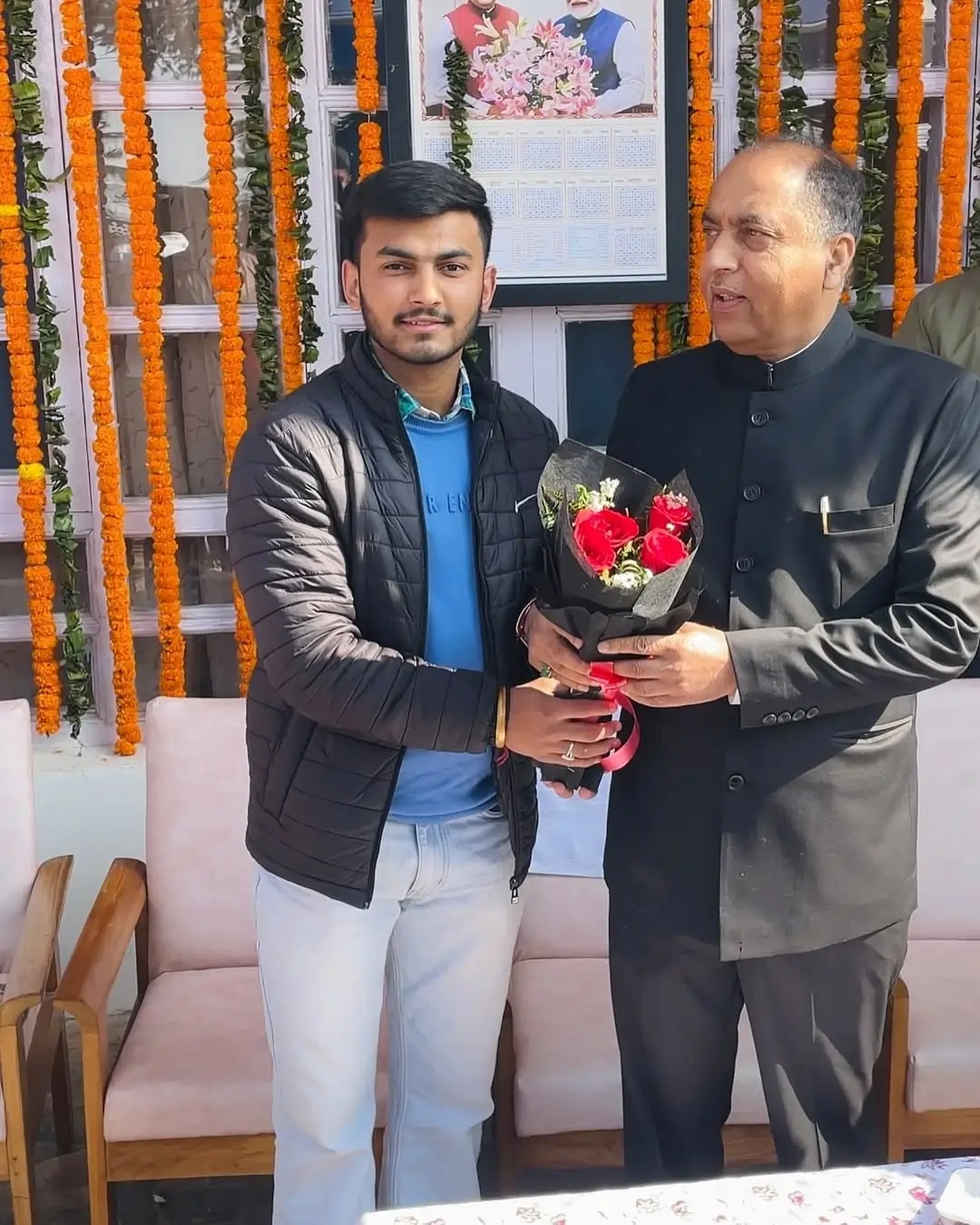 Harsh with CM jai ram thakur