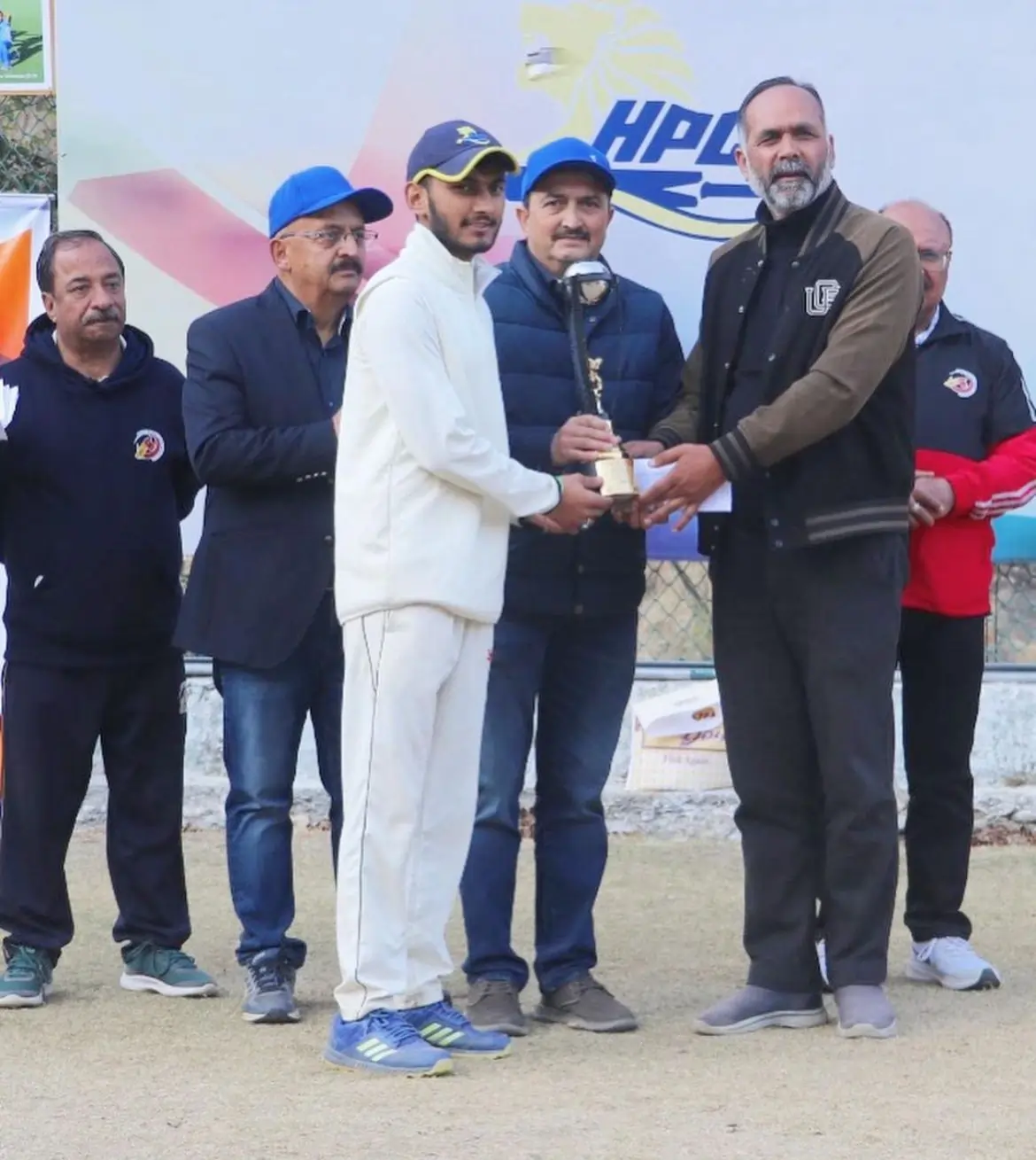 Playing cricket